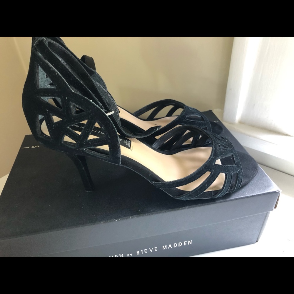 Steve Madden “Vira” Cut-out sandals Black Suede